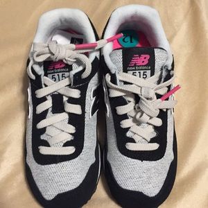 New Balance Girl's 515V1 Classic, bk/pink sz 12